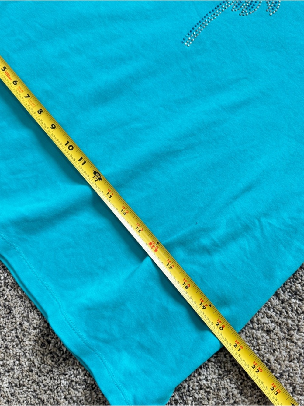 Turquoise Palm Rhinestone Tee - Picture 3 of 5